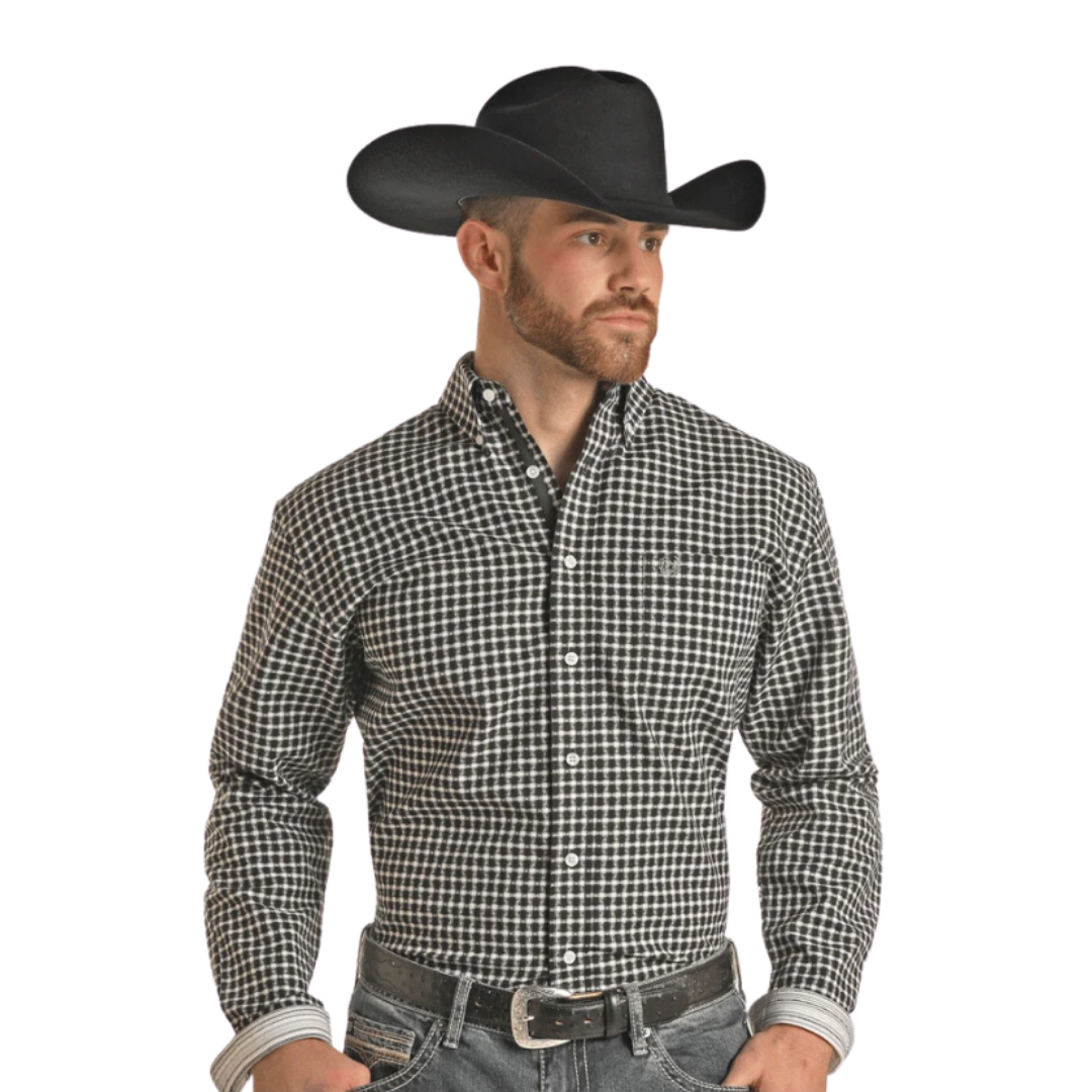 Panhandle Slim Men's Button Down Black Shirt