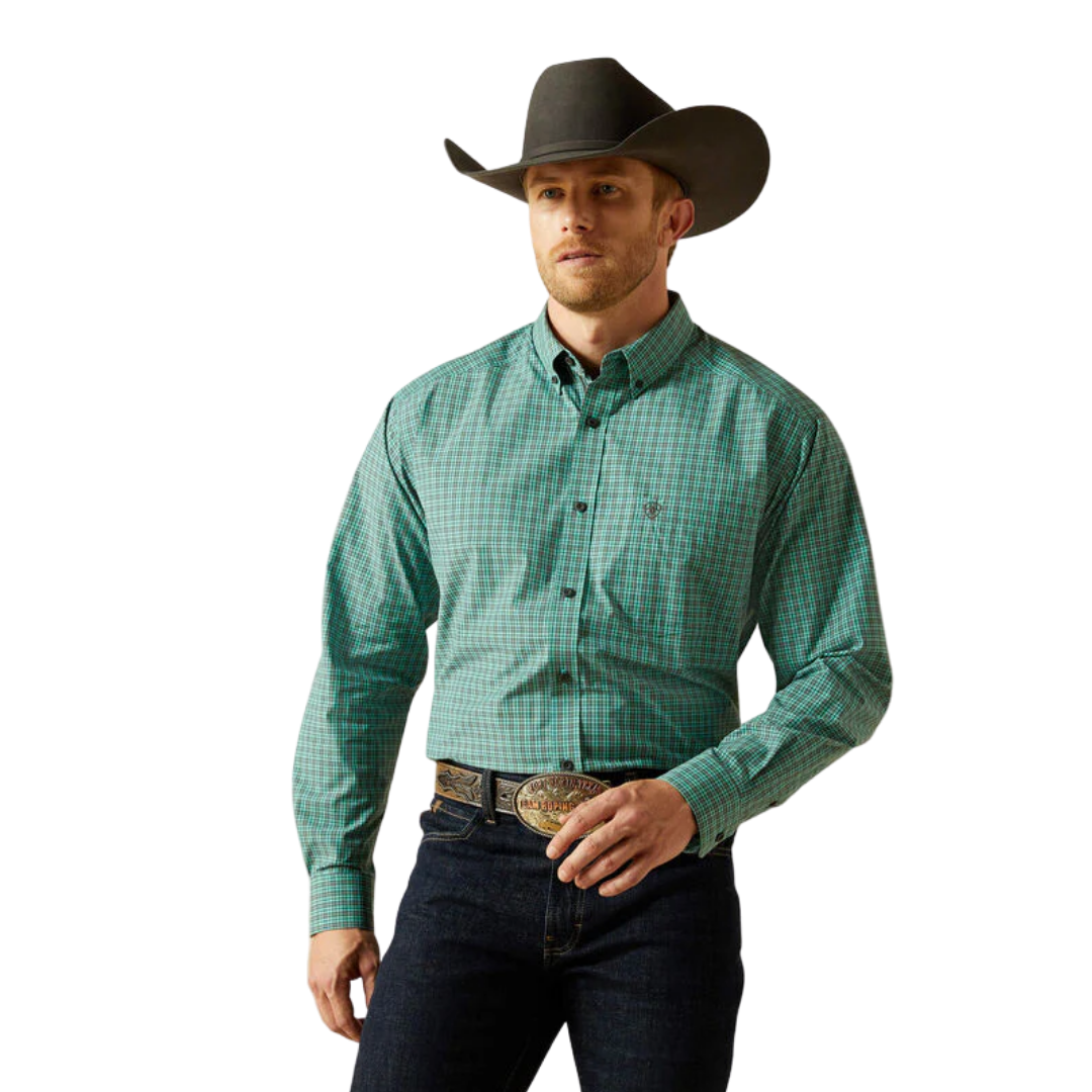 Ariat Men's Pro Series Brooks Classic Green Shirt - BIg & Tall