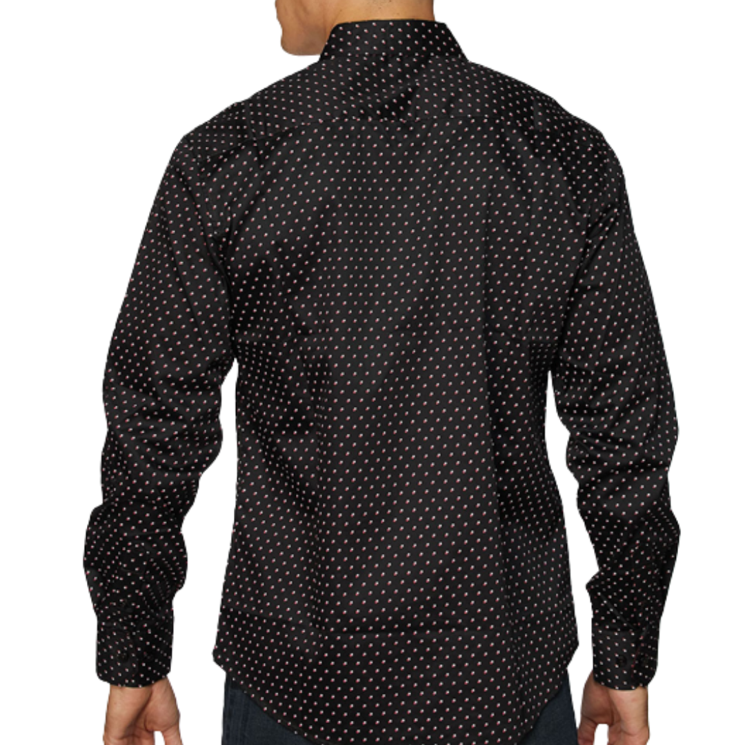 Avalon Men's Satin With Regular Black Shirt