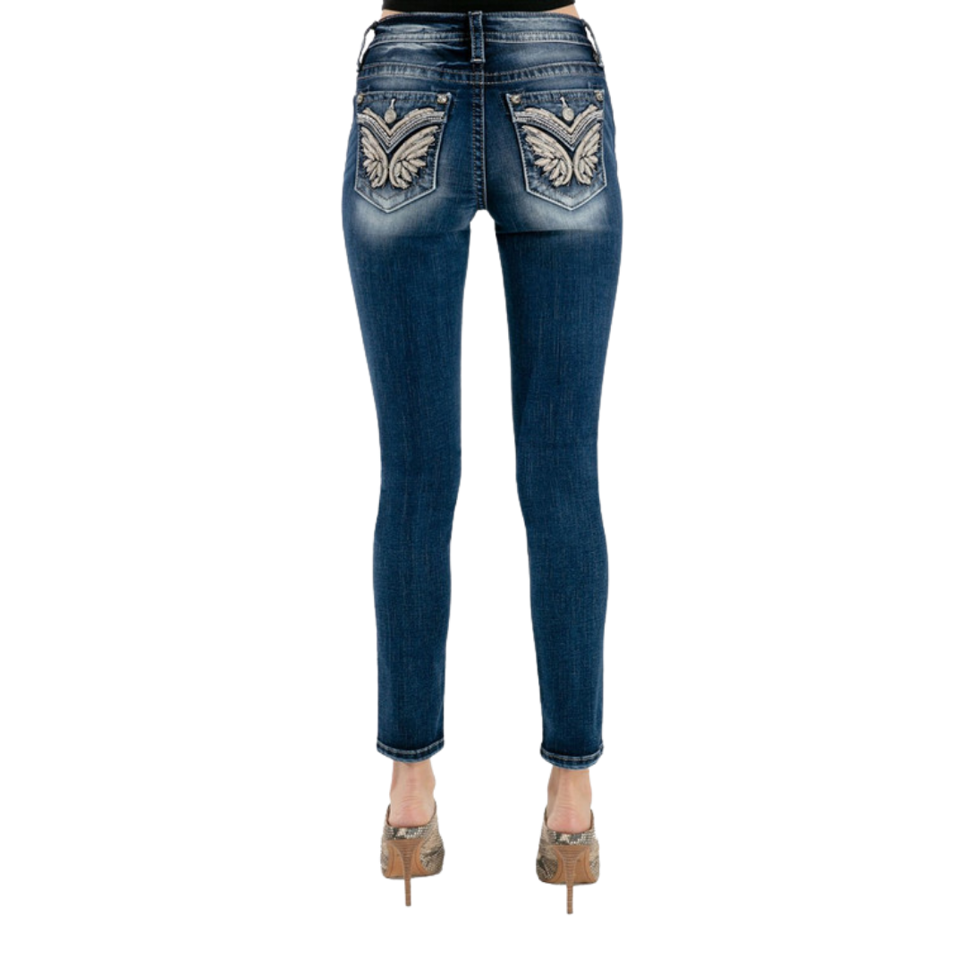 Miss Me Women's Skinny Denim Blue Jeans
