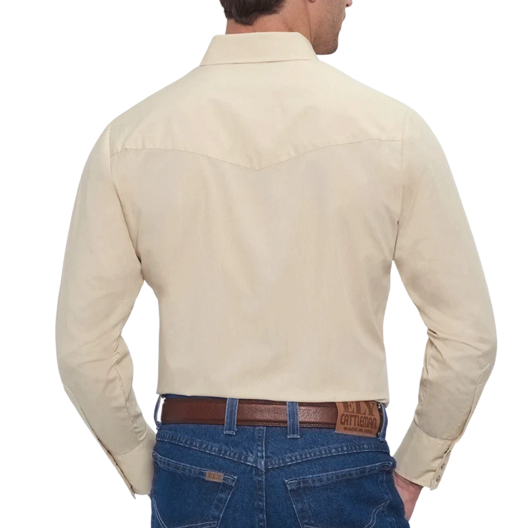 Ely & Walker Men's Long Sleeve Solid Western Yellow Shirt