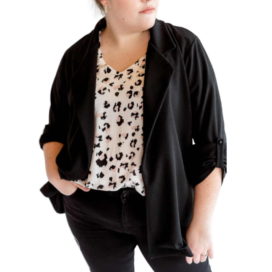 Andrée Women's Grand Central Boyfriend Black Blazer