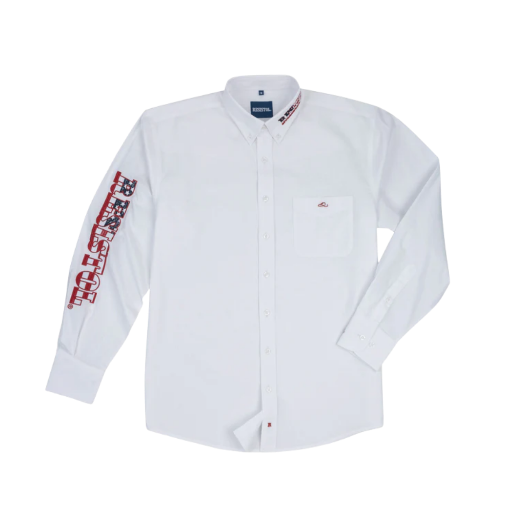Resistol Men's Team Usa Long Sleeve White Shirt