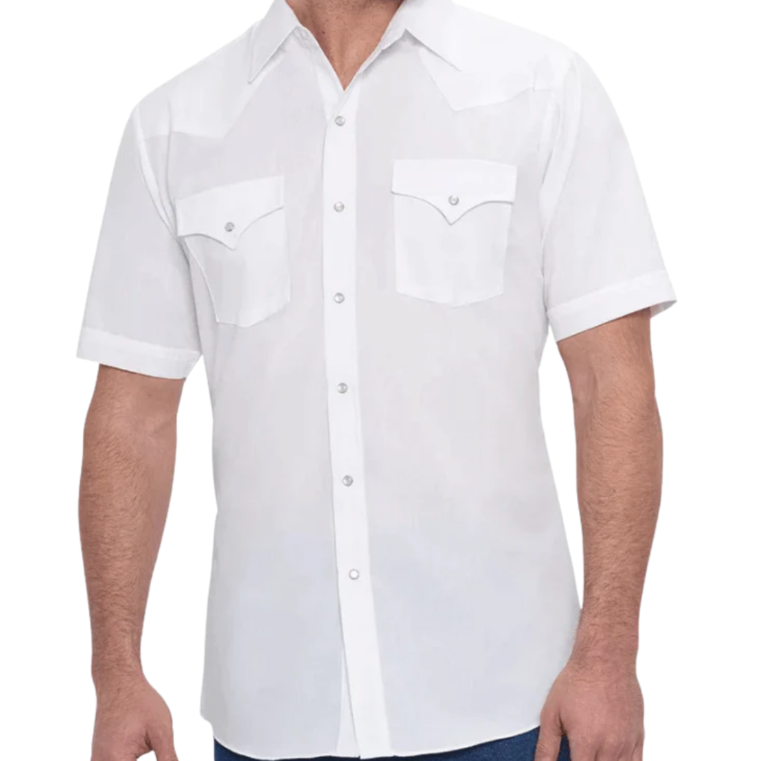 Ely & Walker Men's Short Sleeve Solid White Shirt
