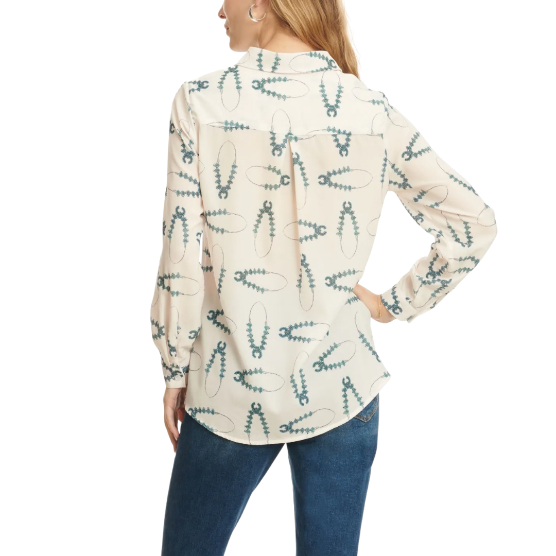 Fashion Express Women's Blossom White Blouse