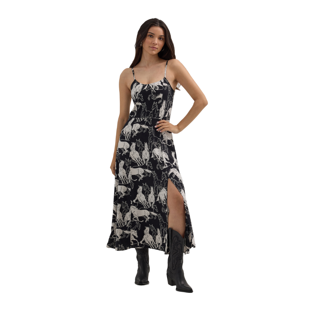 Wrangler Women's Western Tank Maxi Multicolor Dress