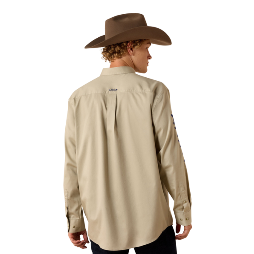 Ariat Men's Logo Twill Khaki Shirt