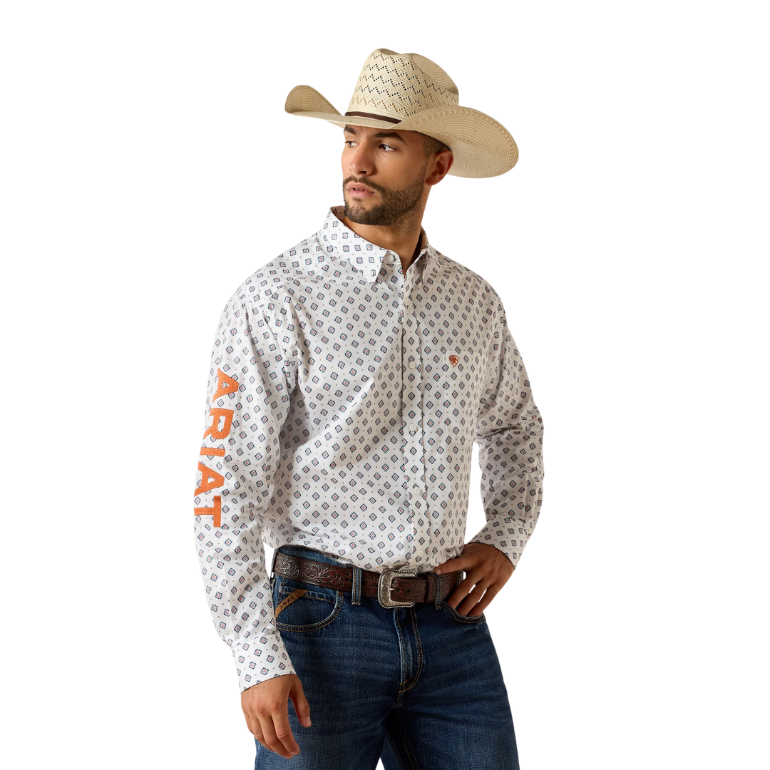 Ariat Men's Team Jericho Classic Fit White Shirt