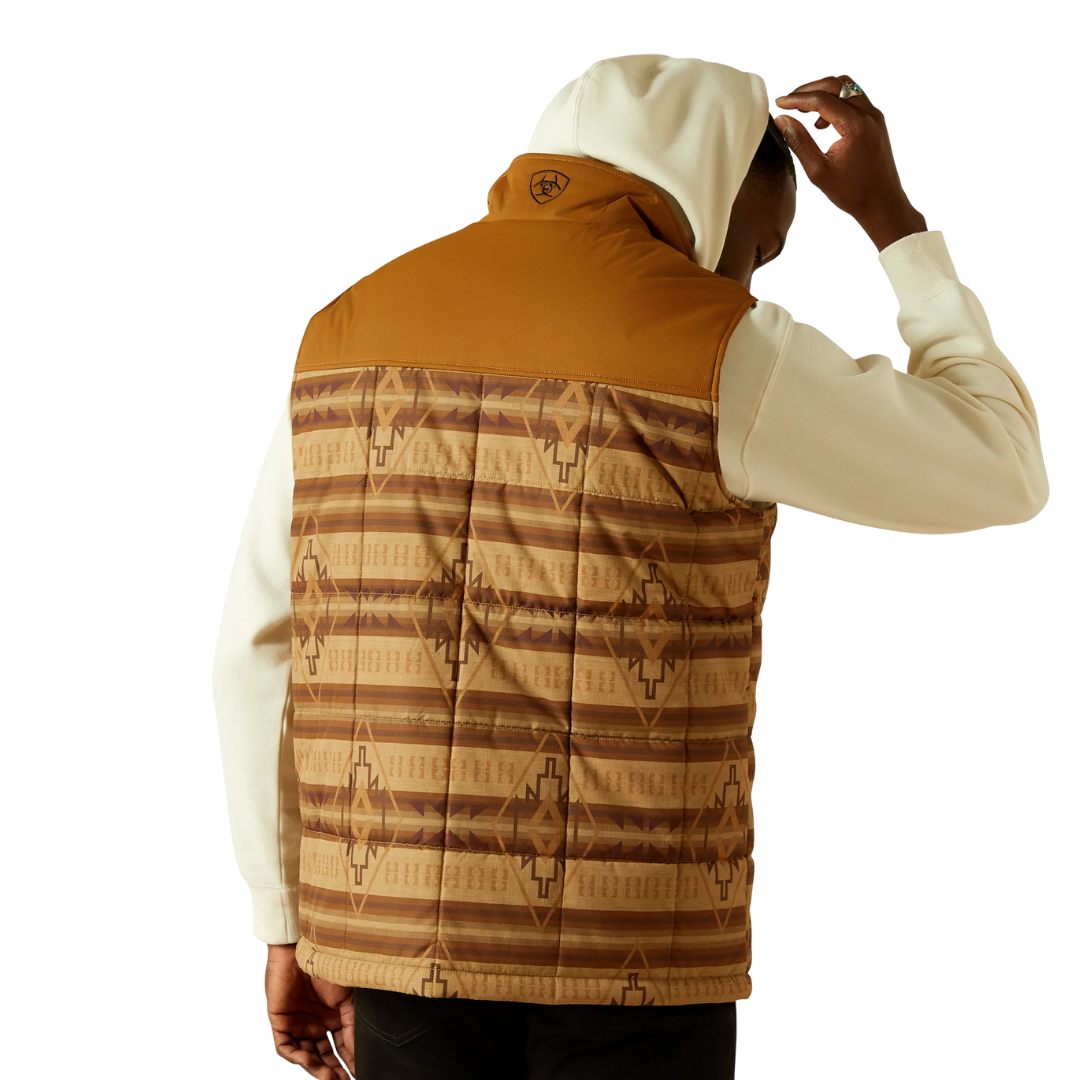 Ariat Men's Crius Tonal Serape Almond Khaki Vest