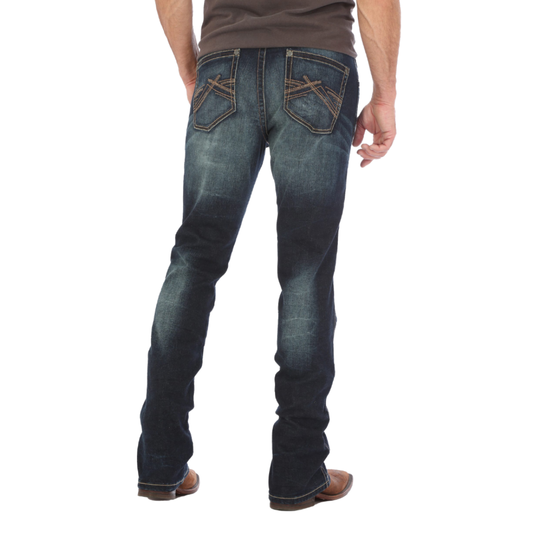 Wrangler Men's No 44 Slim Fit Straight Leg In Breezy Pasture Jeans