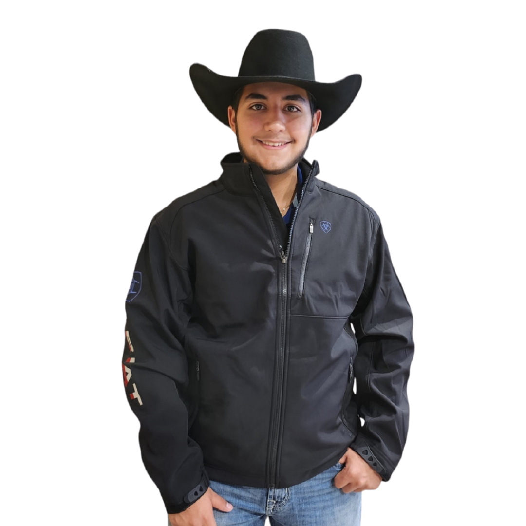 Ariat Men's Texas Flag Team Black Jacket