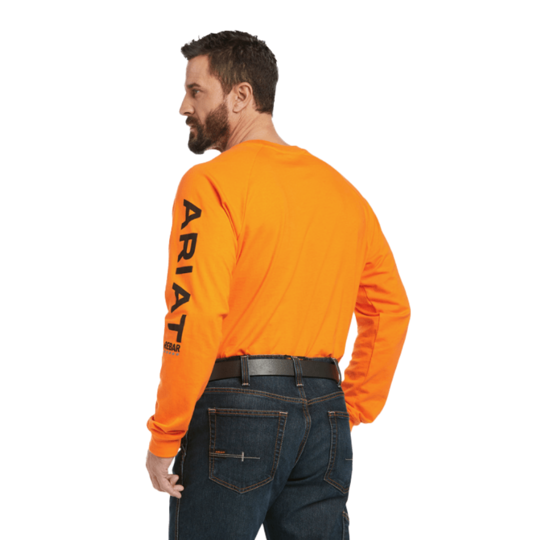 Ariat Men's Rebar Cotton Strong Graphic Orange Tee Shirt