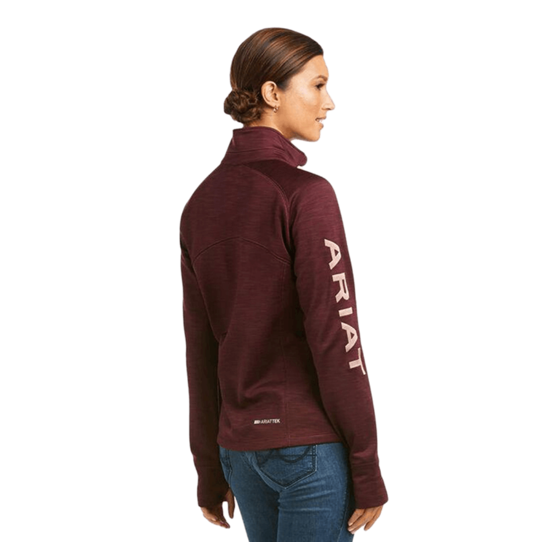 Ariat Women's Windsor Wine Tek Half Zip Red Sweatshirt