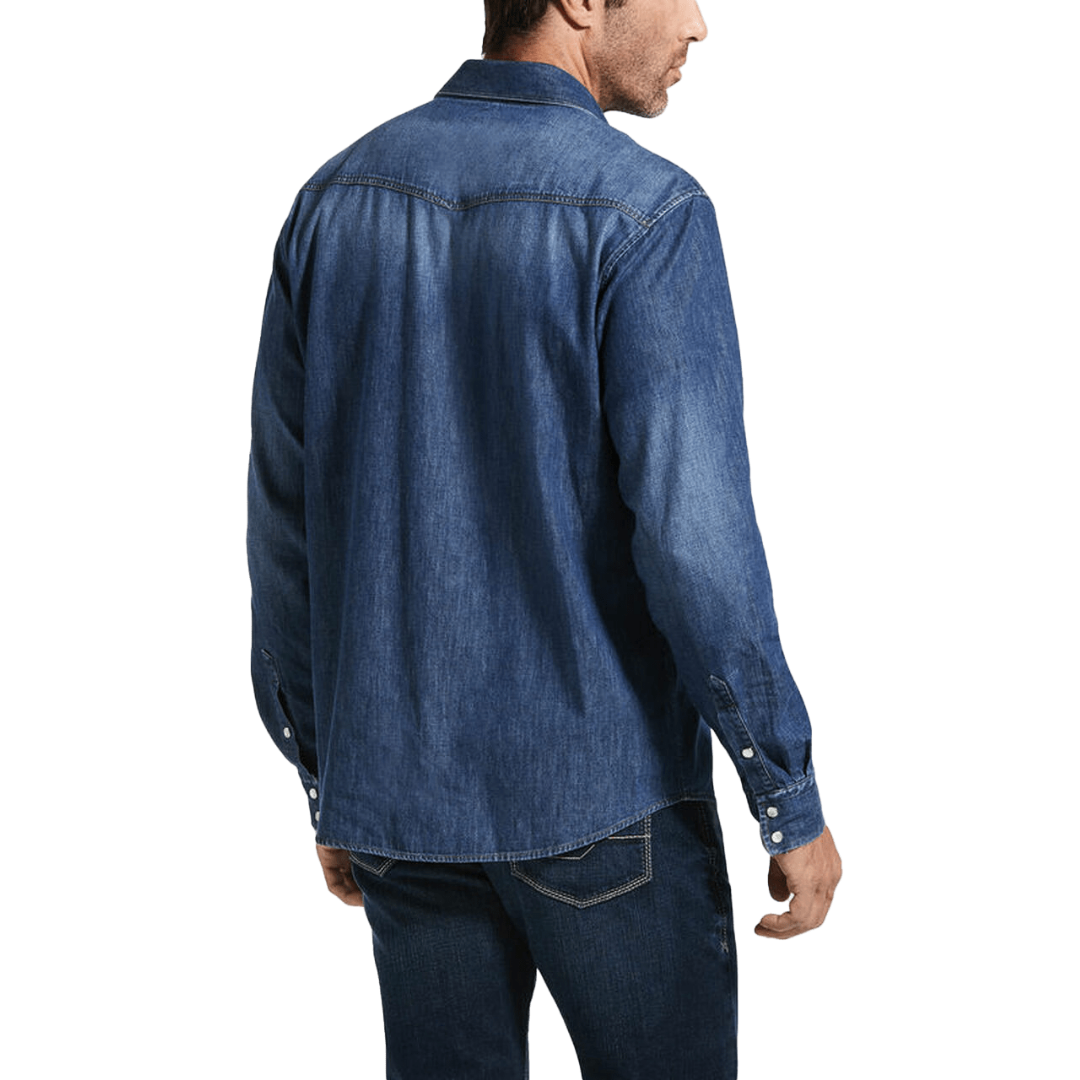 Ariat Men's Retro Fit Denim Blue Shirt