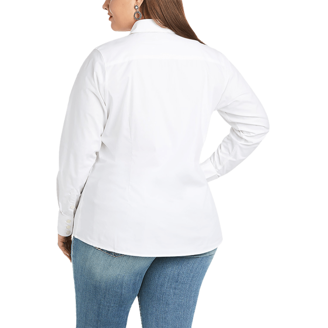 Ariat Women's Kirby Stretch Button Up White Shirt - Plus