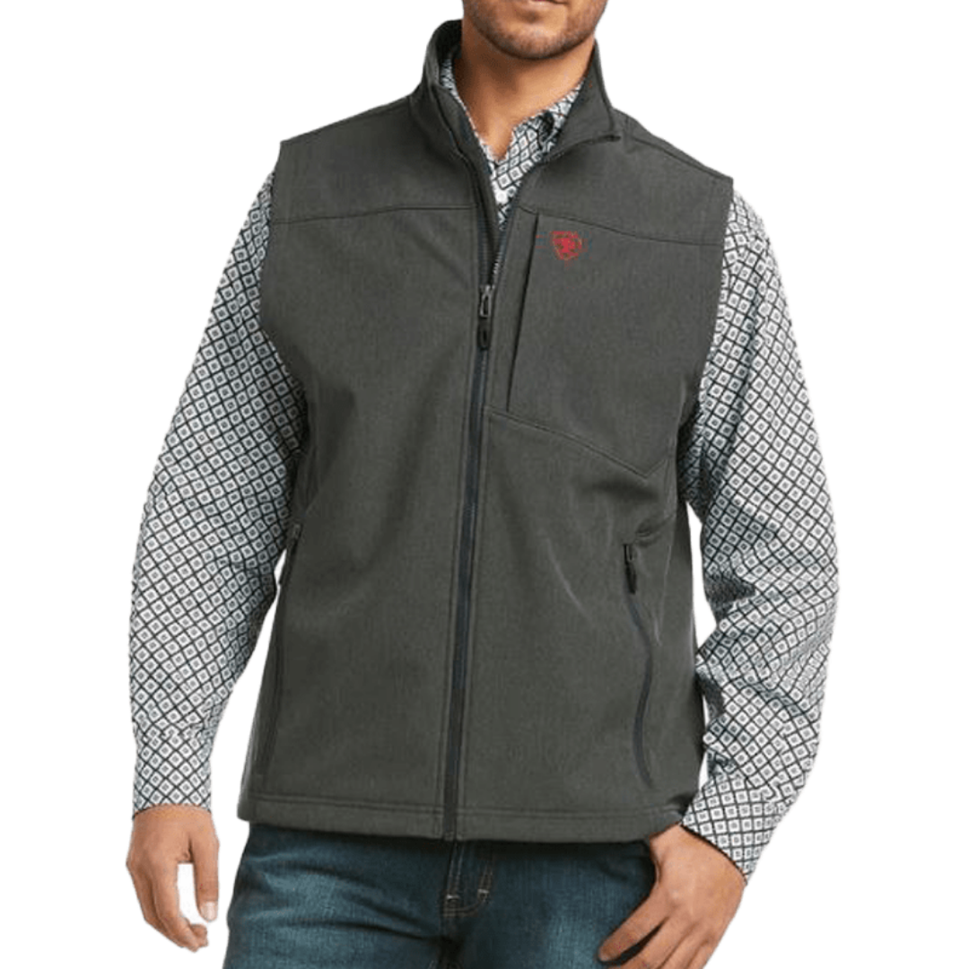 Ariat Men's Logo 2.0 Americana Softshell Charcoal Vest