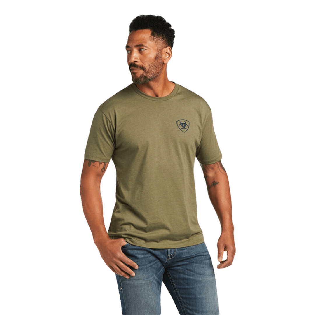 Ariat Men's Arrowhead Short Sleeve Green Tee Shirt
