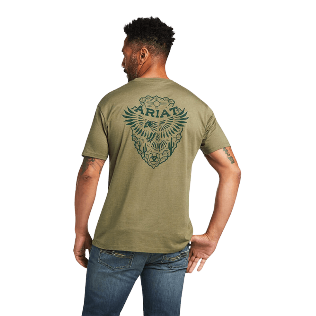 Ariat Men's Arrowhead Short Sleeve Green Tee Shirt