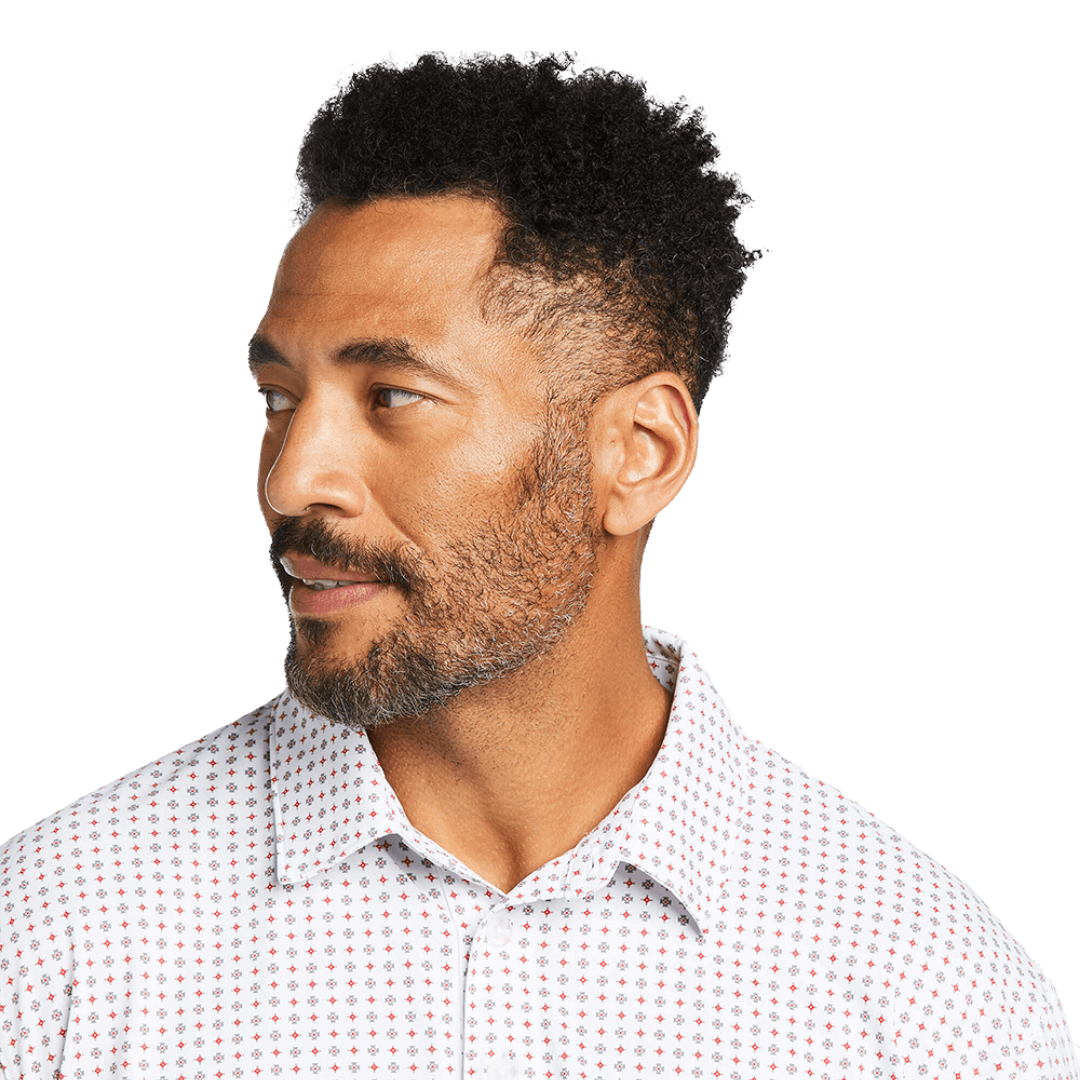 Ariat Men's All Over Print Polo White Shirt