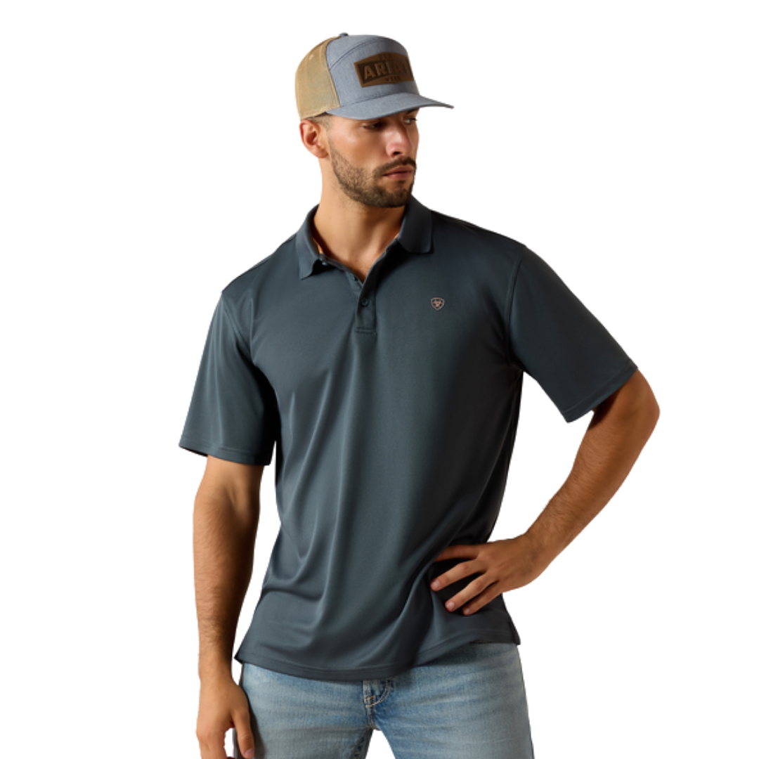 Ariat Men's Tek Polo Dark Slate Grey Shirt