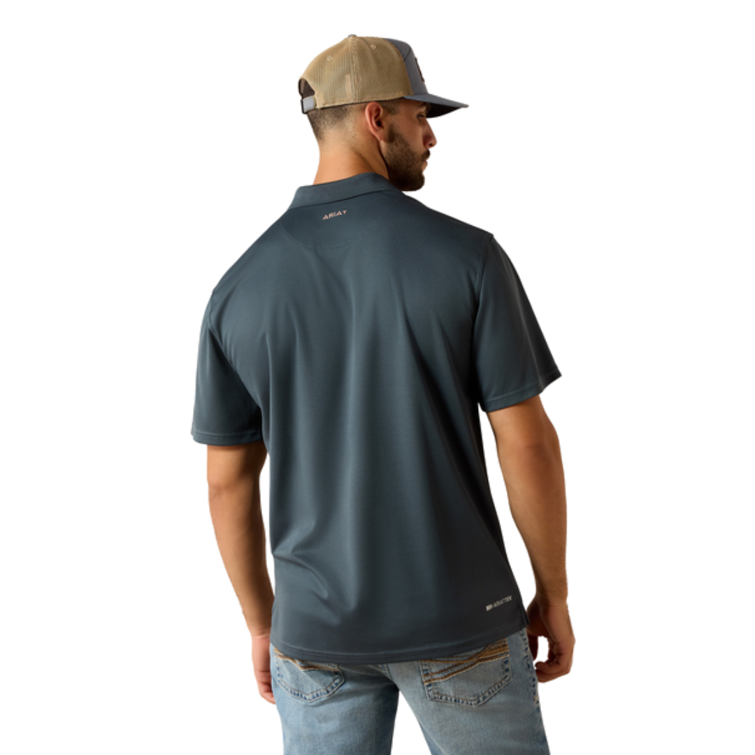 Ariat Men's Tek Polo Dark Slate Grey Shirt