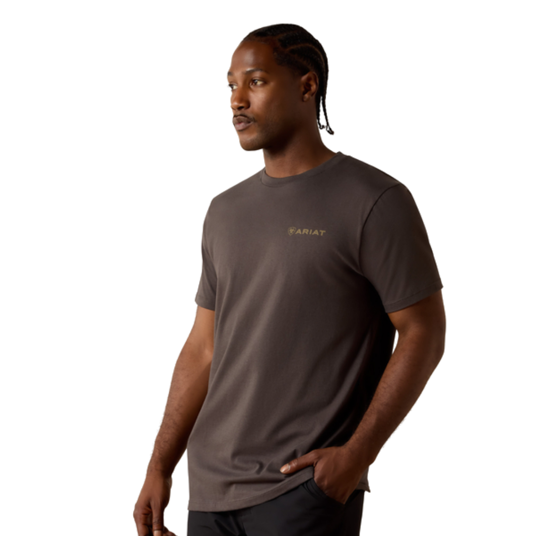 Ariat Men's Wooden Reticle Brown Tee Shirt