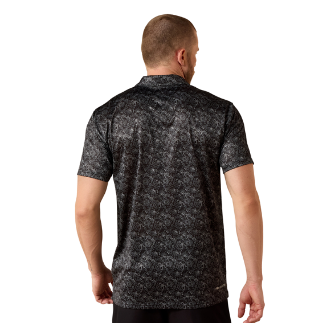 Ariat Men's Performance Polo All Over Black Shirt