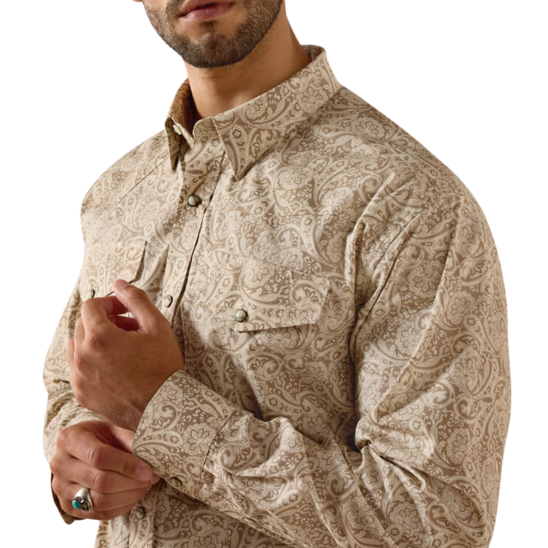 Ariat Men's Trevon Classic Fit Roasted Light Brown Shirt