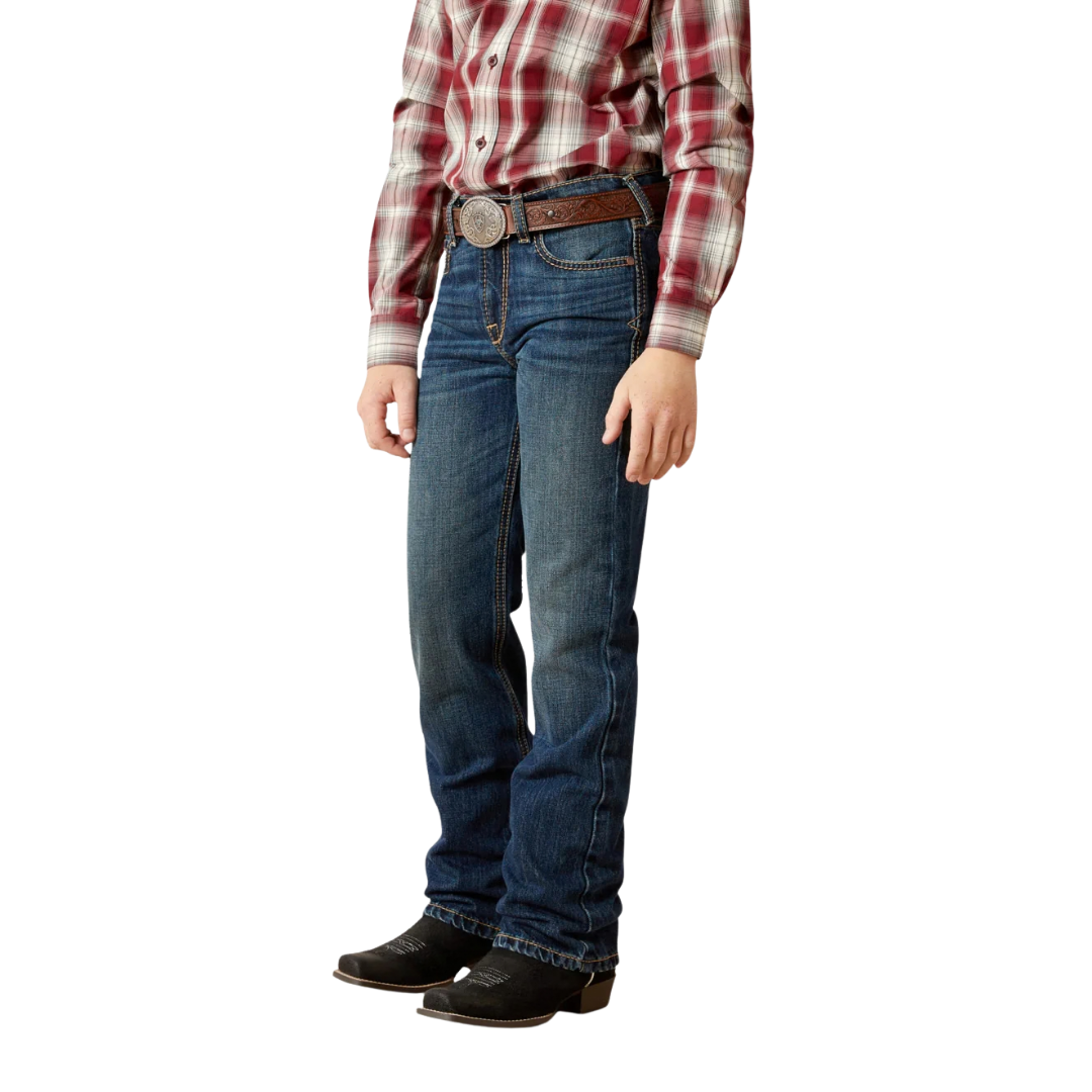 Ariat Youth Boy's B4 Relaxed Boot Cut Blue Jean