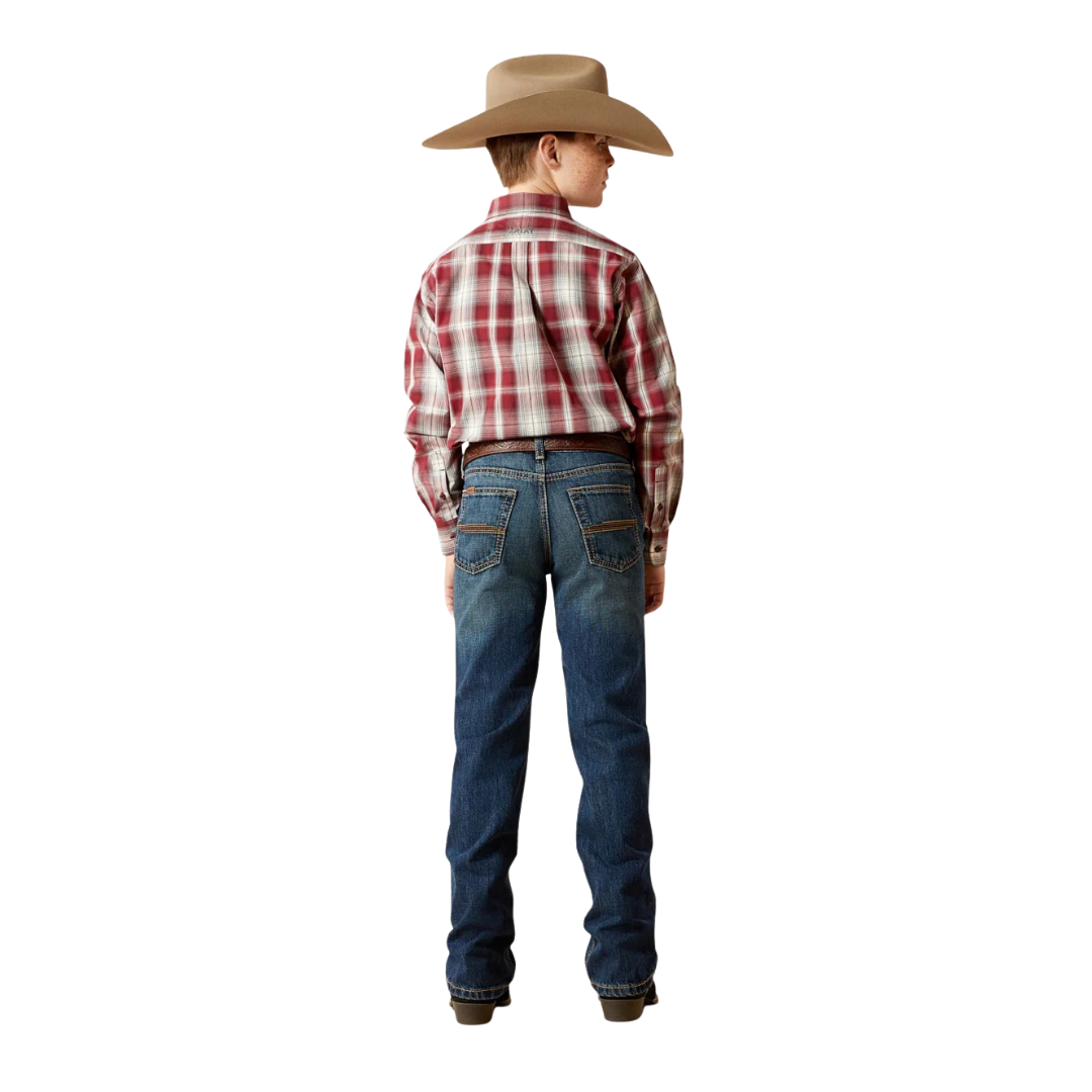 Ariat Youth Boy's B4 Relaxed Boot Cut Blue Jean