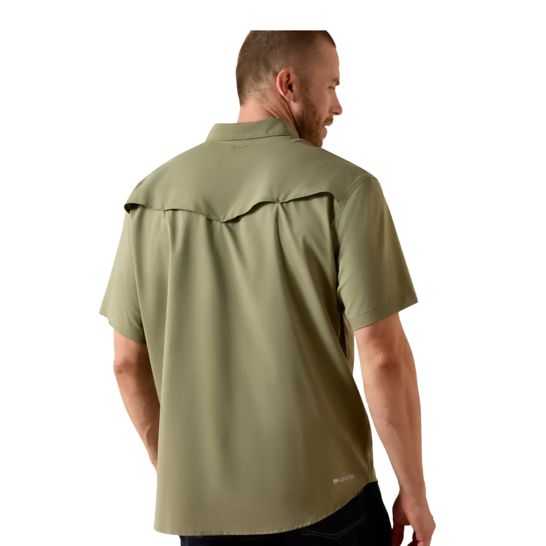 Ariat Men's Western Classic Fit Snap Green Shirt