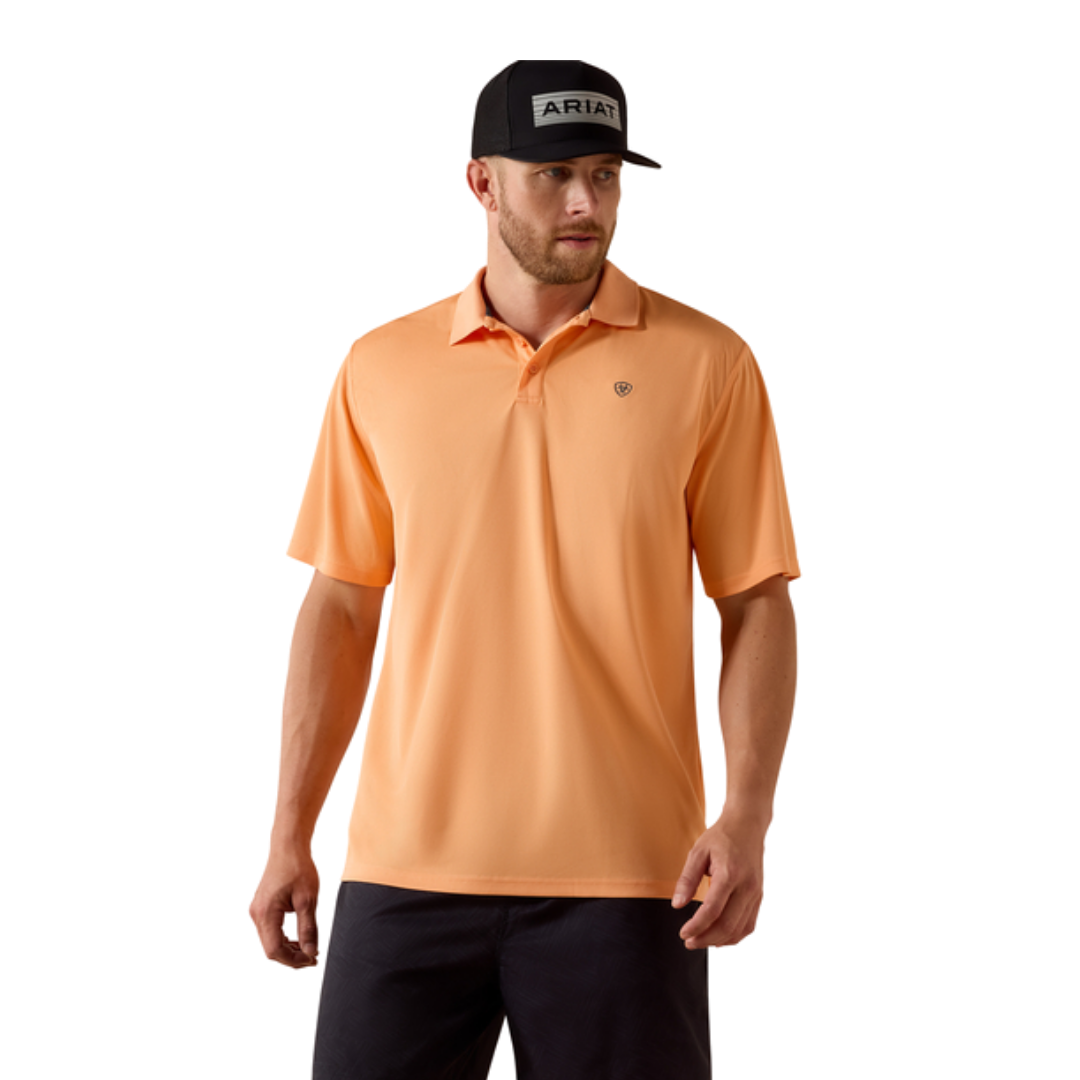 Ariat Men's Polo Cantaloupe Orange Shirt