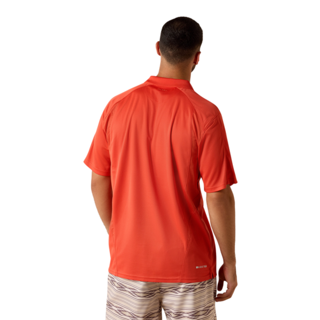 Ariat Men's Ac Classic Fit Polo Orange Shirt