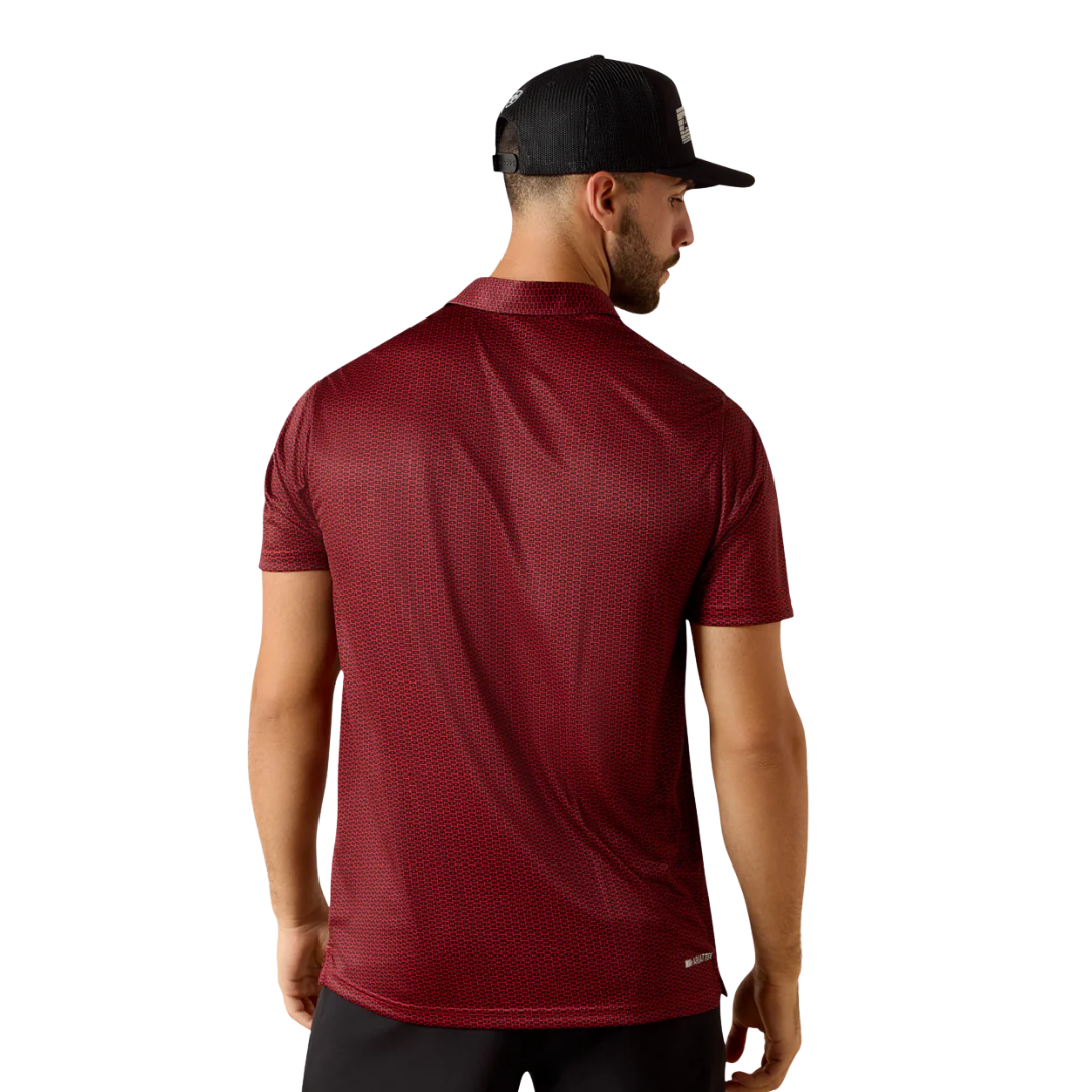 Ariat Men's Fitted Polo Chili Pepper Red Shirt