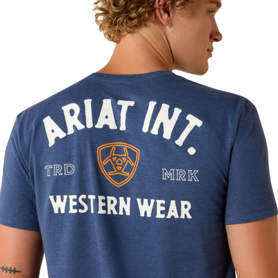 Ariat Men's Graphic Tee Outline Shop Navy Tee Shirt