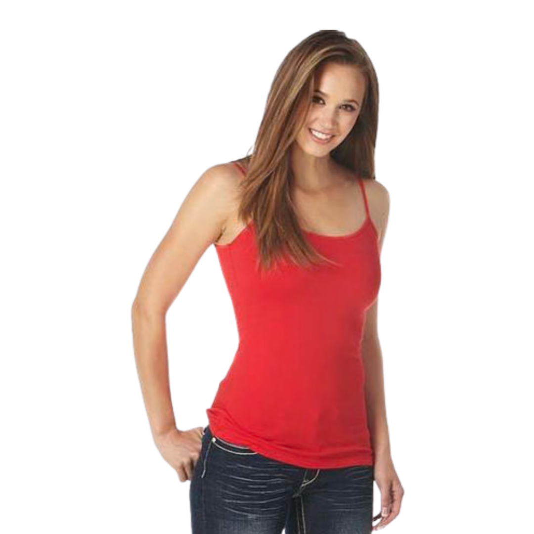 Sidran Women's Cowgirl Up Layering Cami Red Shirt