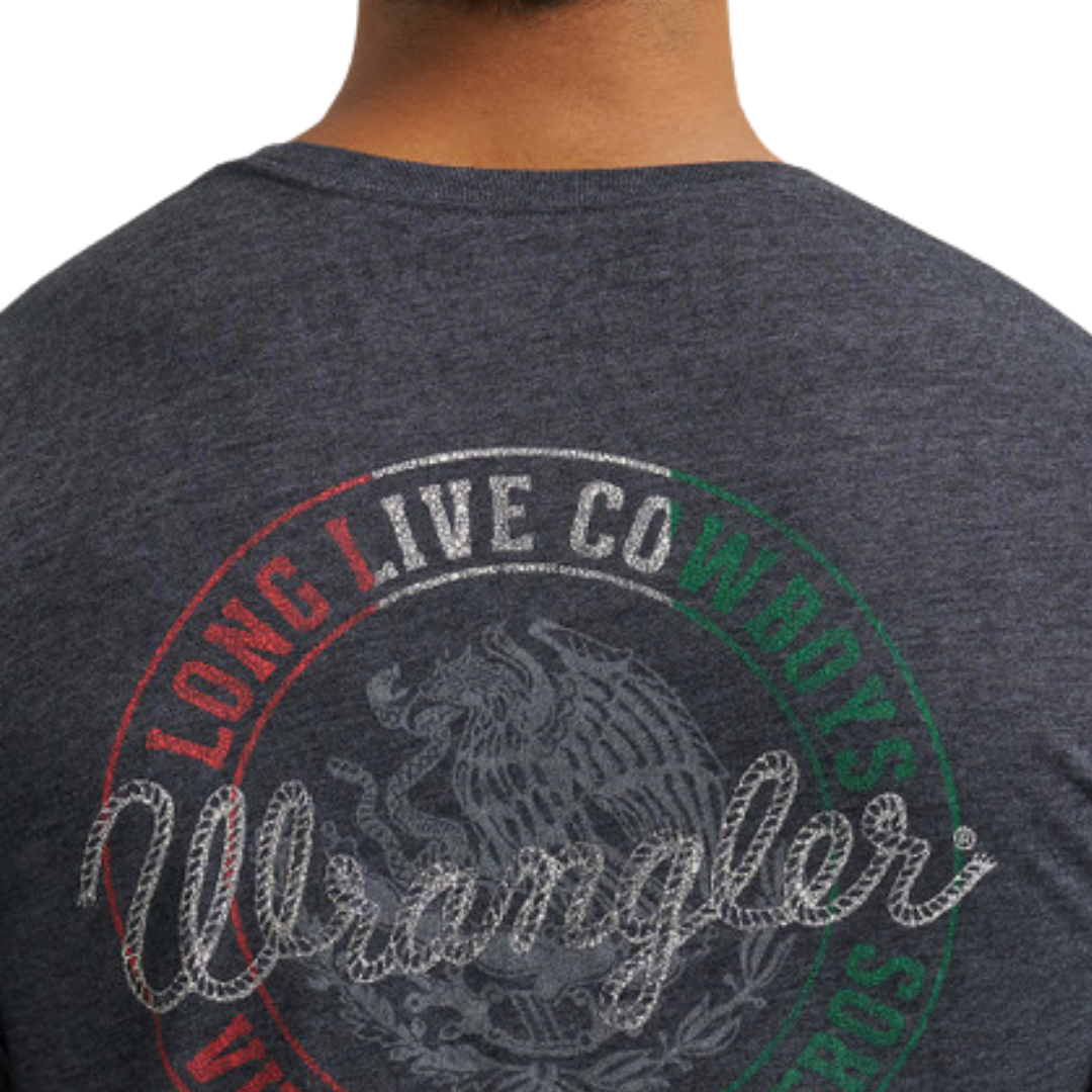 Wrangler Men's Vivan Tee Jet Heather Black Tee Shirt