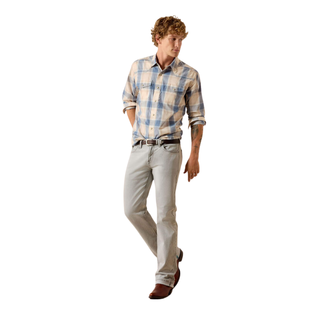 Ariat Men's Retro Horace Fitted Sandshell Plaid Multicolor Shirt