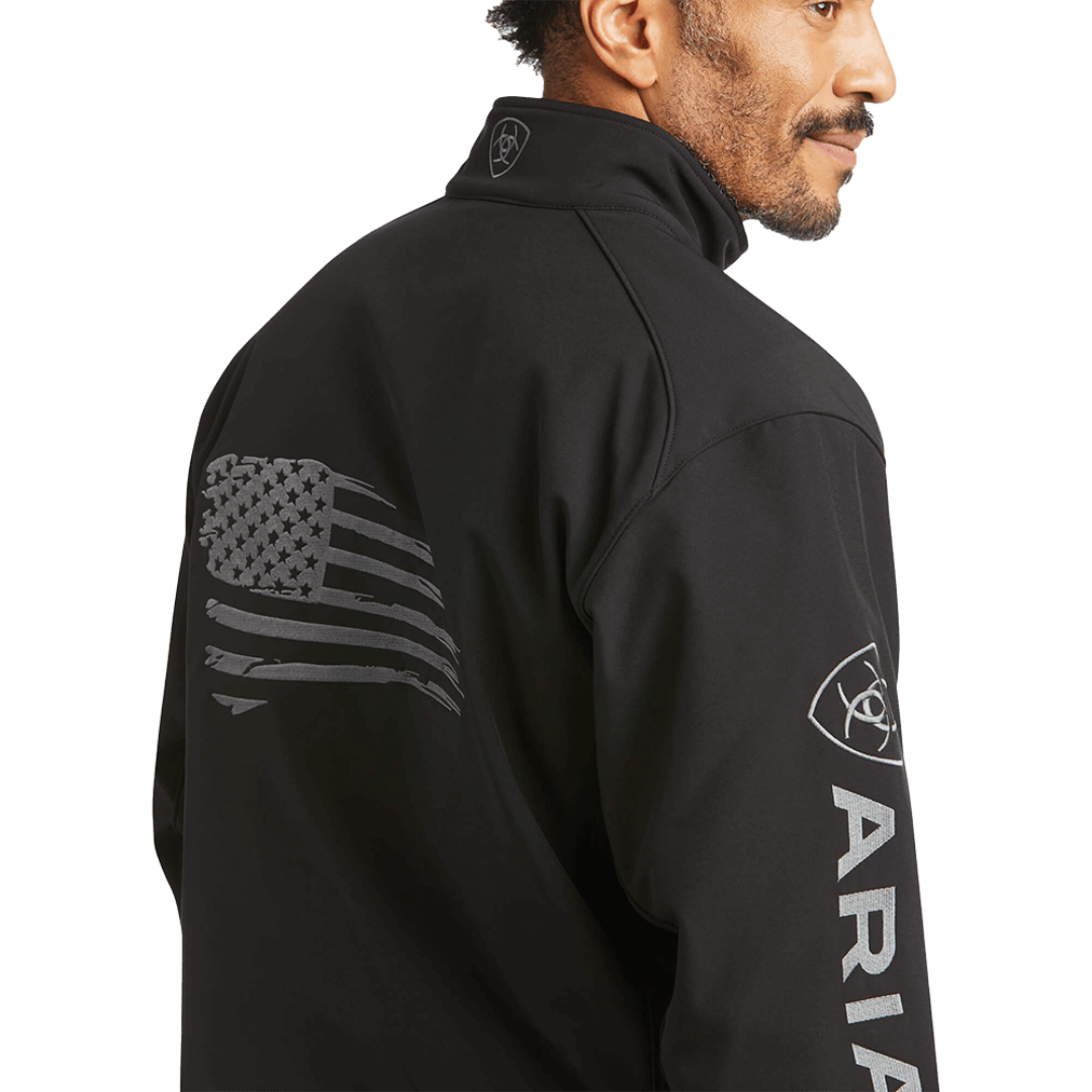 Ariat Mens Logo 2.0 Patriot Softshell Black Concealed Carry Jacket