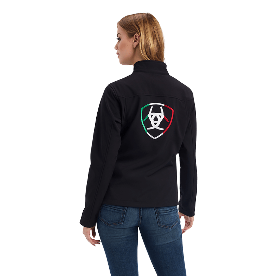 Ariat Women's Classic Team Mexico Flag Softshell Black Jacket