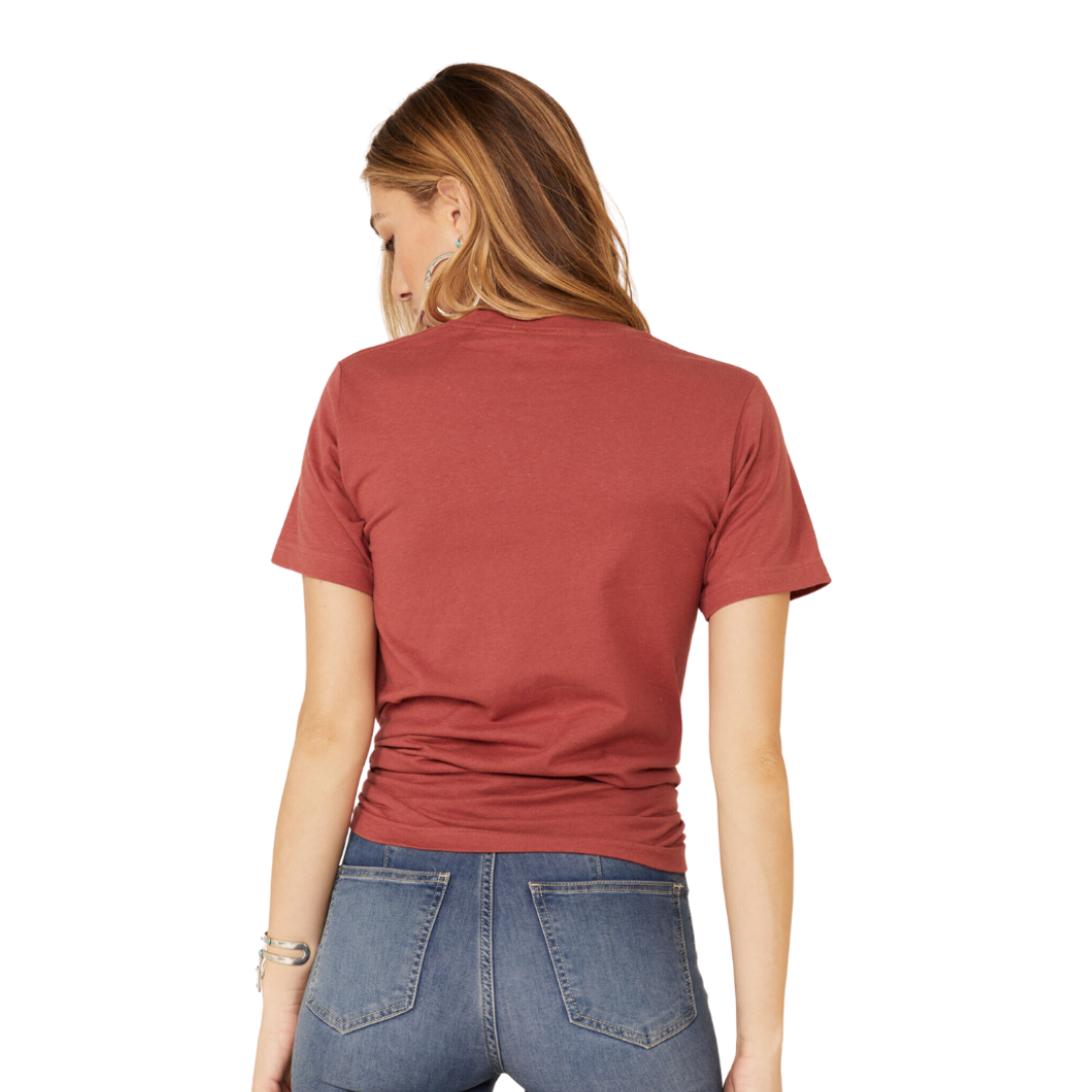 Ali Dee Women's God Bless Cowgirls Graphic Red Tee Shirt