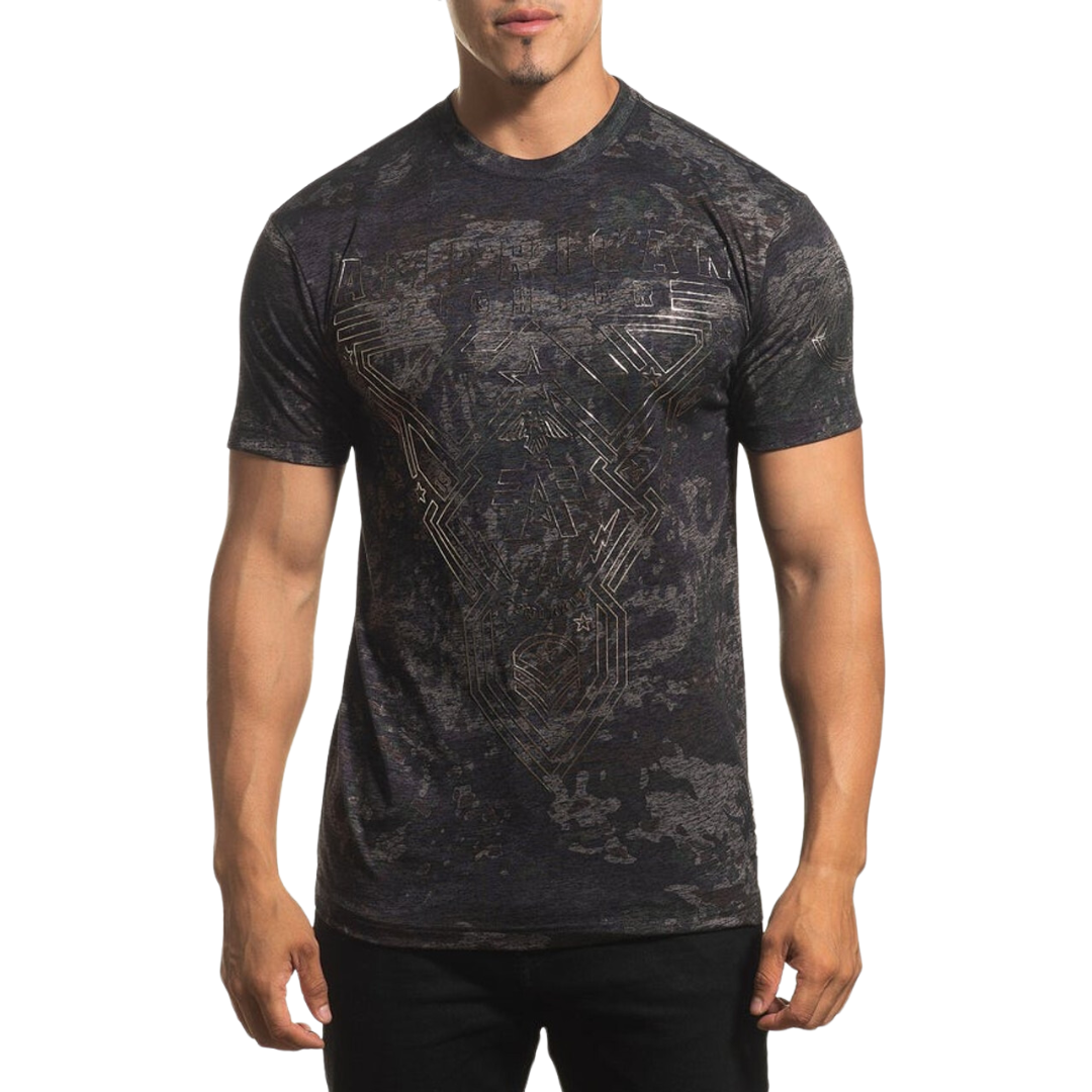 American Fighter Men's Hartsdale Short Sleeve Grey Tee Shirt