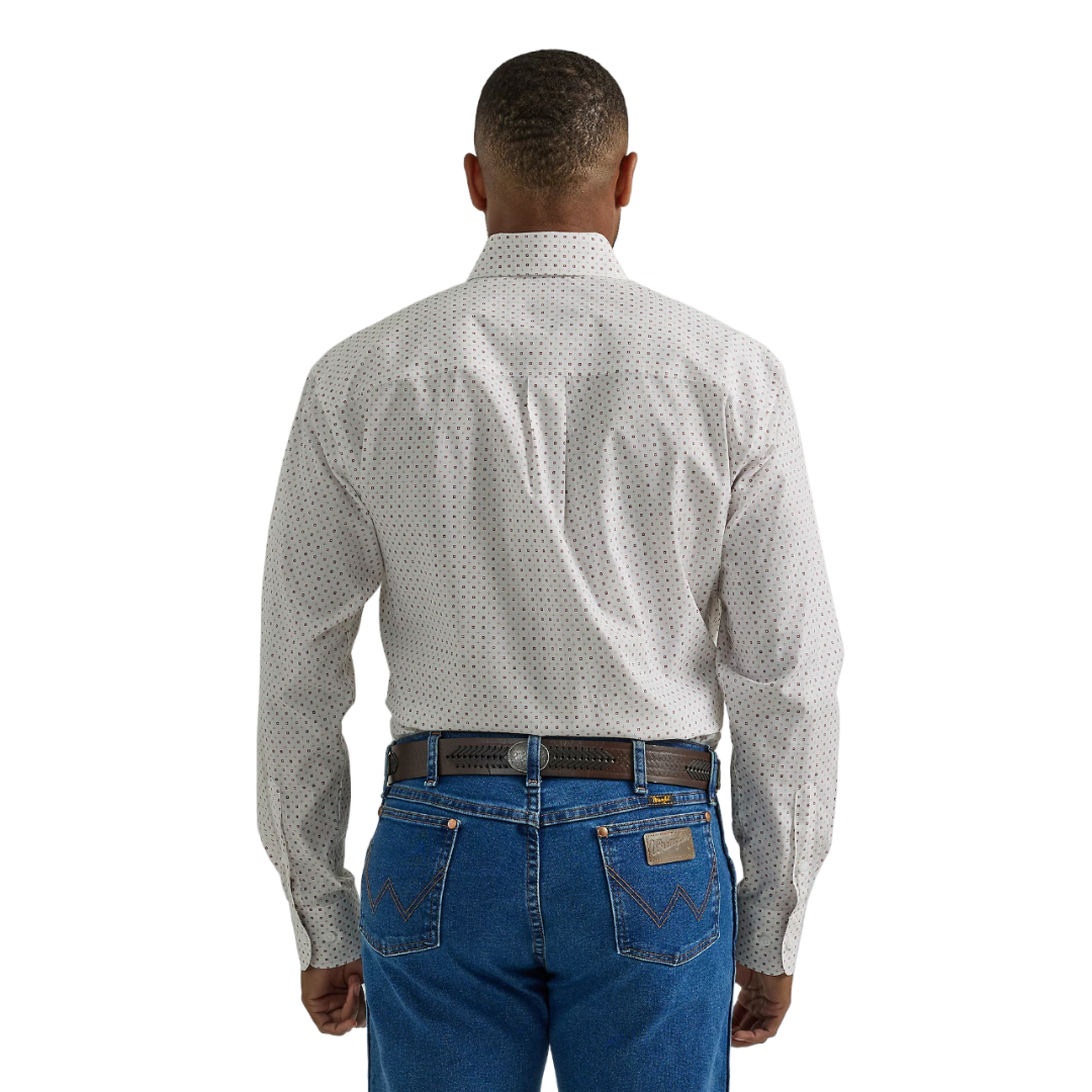 Wrangler Men's George Strait Long Sleeve White Shirt
