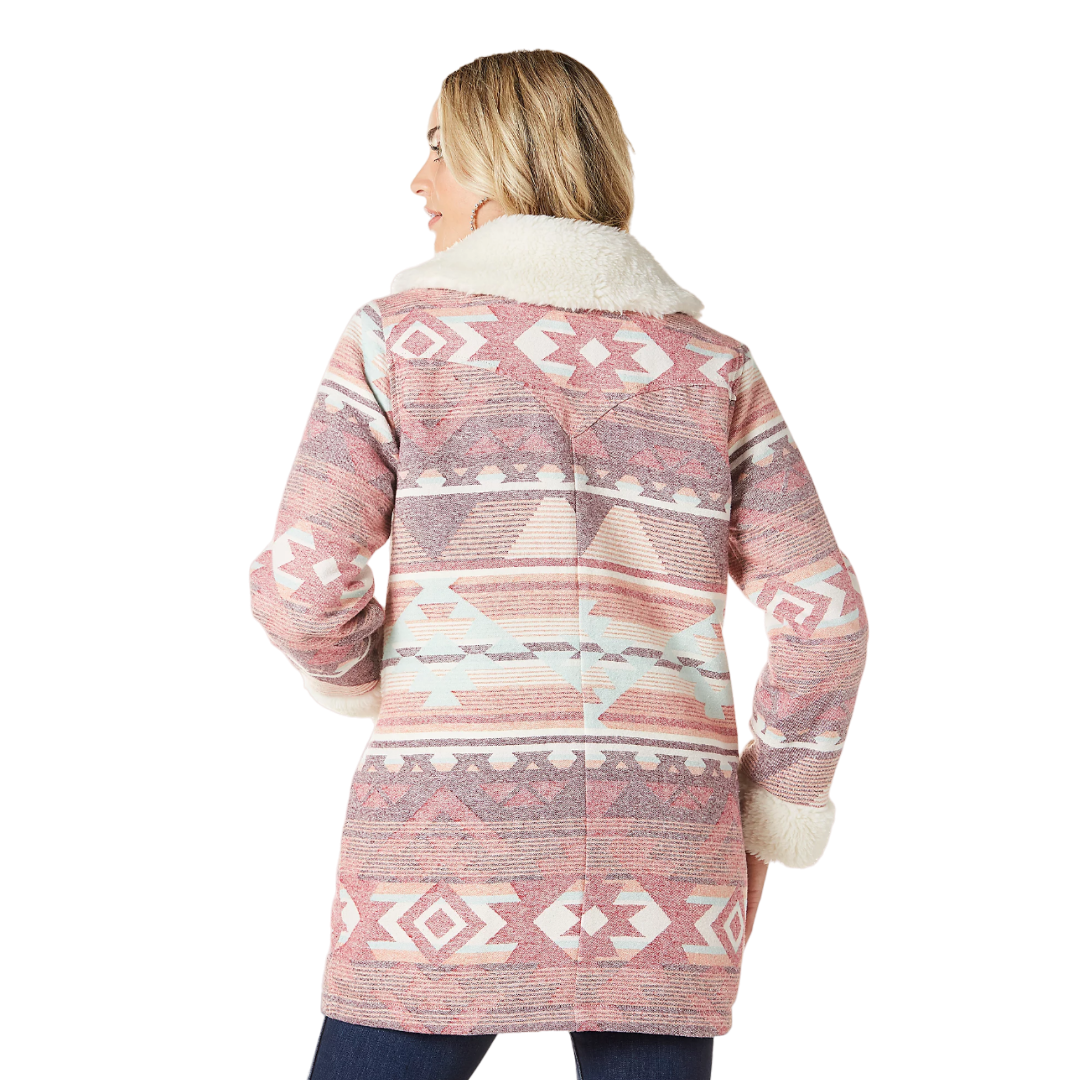 Wrangler Women's Rosa Sherpa Shawl Pink Coat