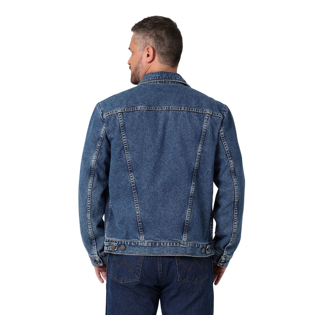 Wrangler Men's Stonewash Unlined Blue Jacket