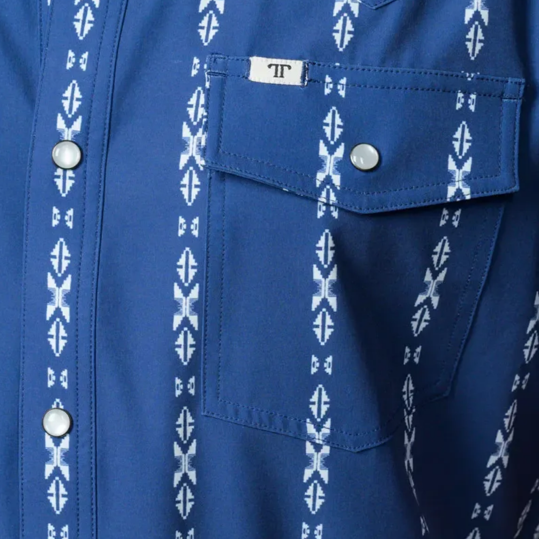 Ferrell Men’s Short Sleeve The Maverick Blue Shirt