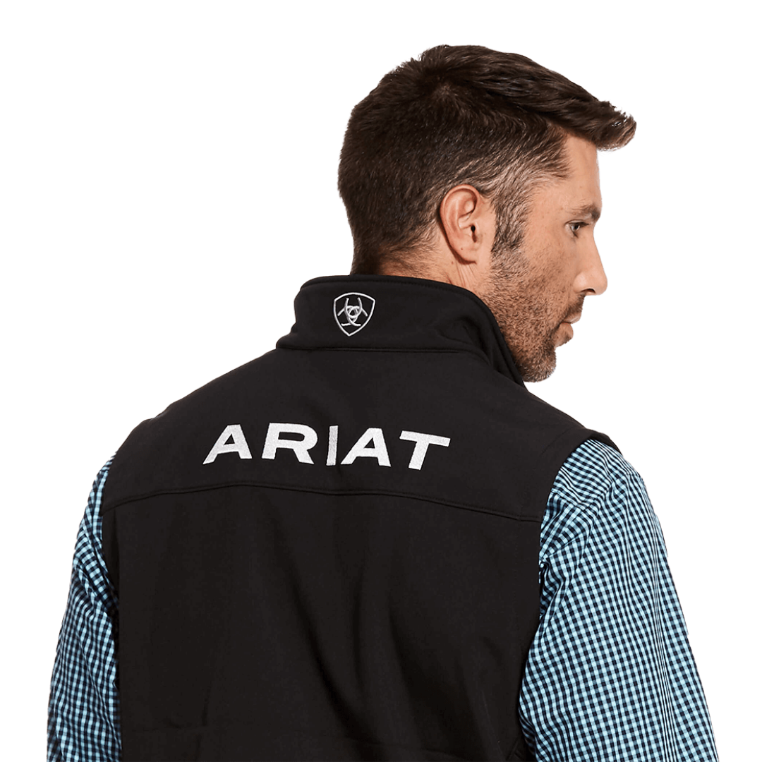 Ariat Men's Logo Stretch Softshell Black Vest