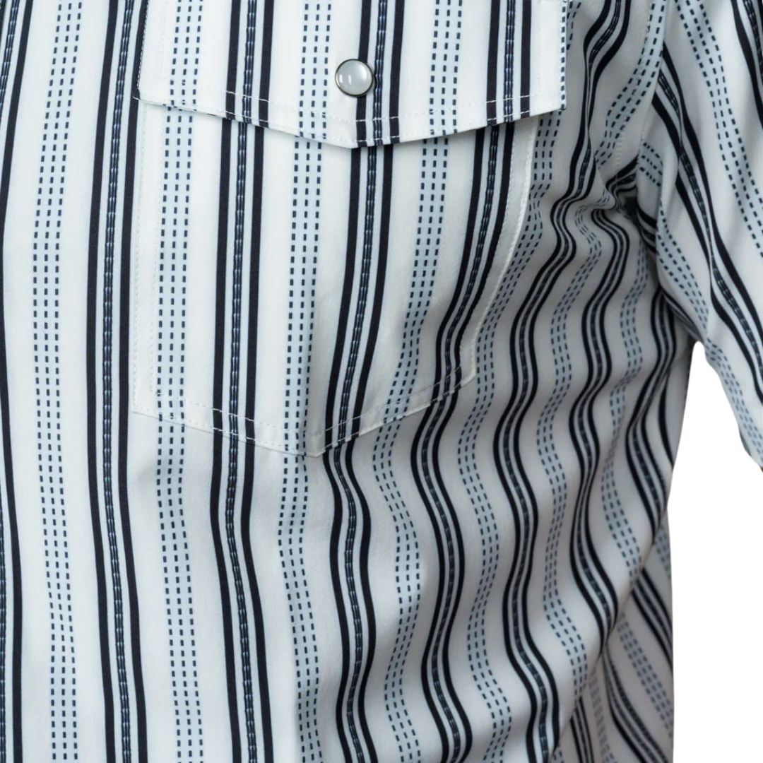 Ferrell Men's The Jake Short Sleeve Snap White Shirt