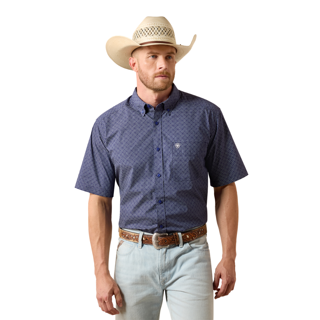 Ariat Men's Brogan Classic Fit Blue Shirt