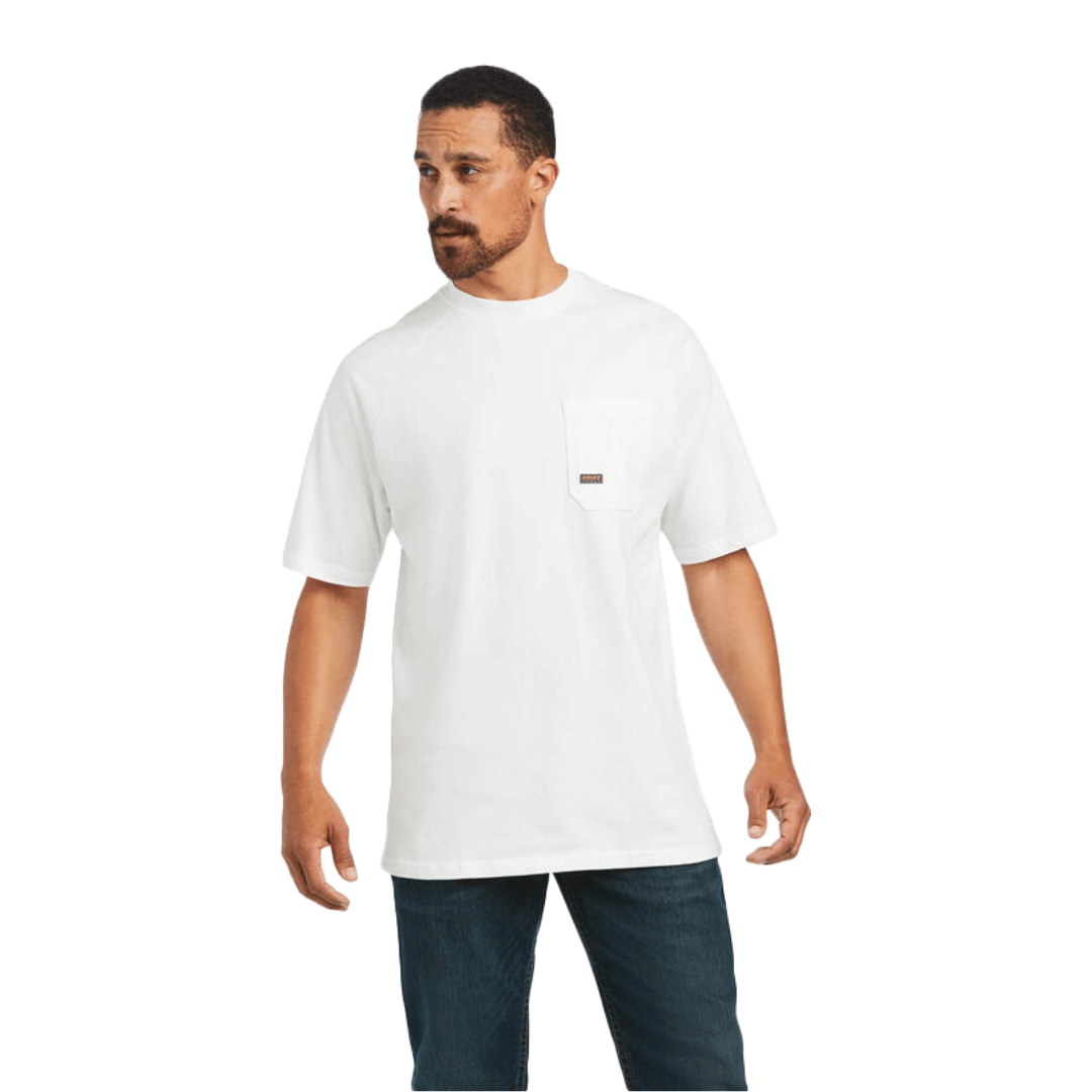 Ariat Men's Rebar Cotton Strong White Tee Shirt